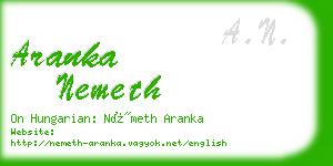 aranka nemeth business card